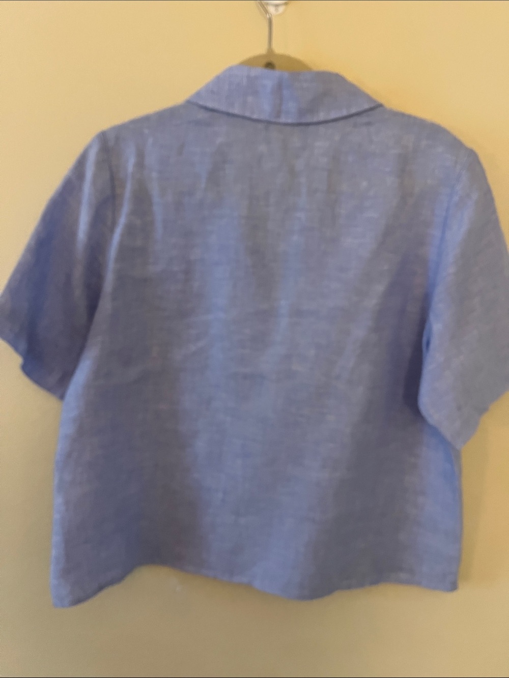 Quince 100% European Linen Short Sleeve Popover Top size M - Picture 4 of 4